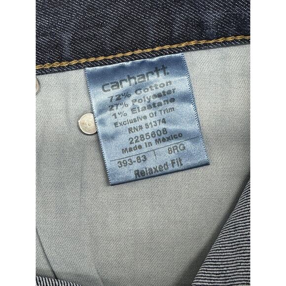 Carhartt Jeans Womens Size 8 Original Fit Straight Leg Blue Denim Ladies - Picture 6 of 9
